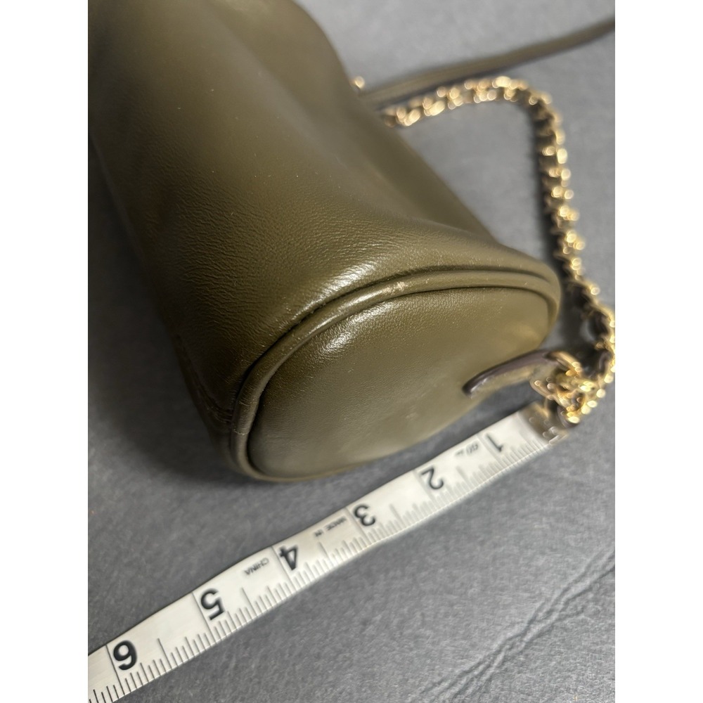 Lauren Ralph Lauren Crossbody Bag Women's One Size Olive Green Leather Chain - Picture 13 of 16